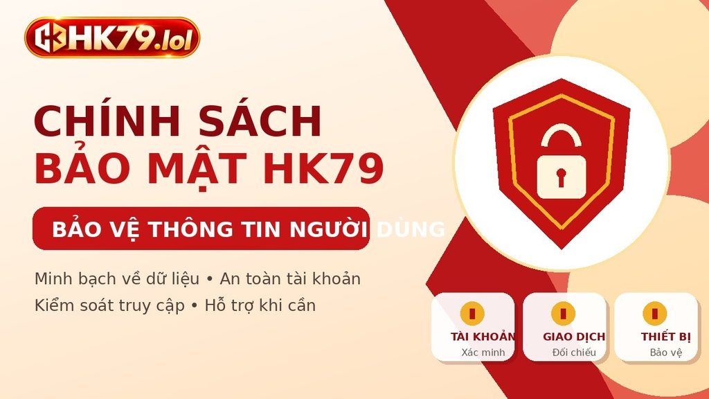 Chính sách bảo mật HK79 tập trung vào việc bảo vệ dữ liệu và an toàn tài khoản.